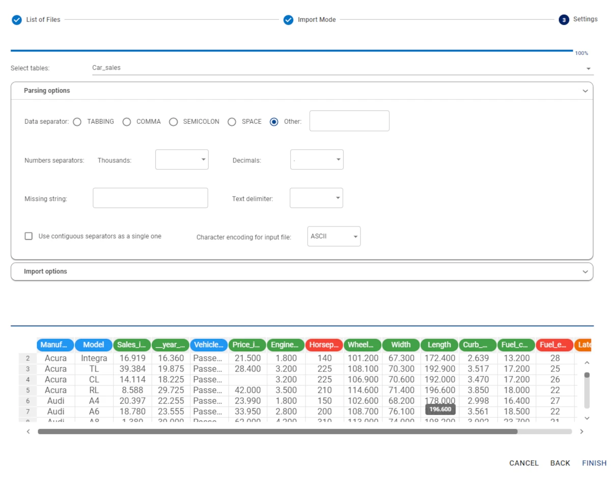Importing Datasets from Files